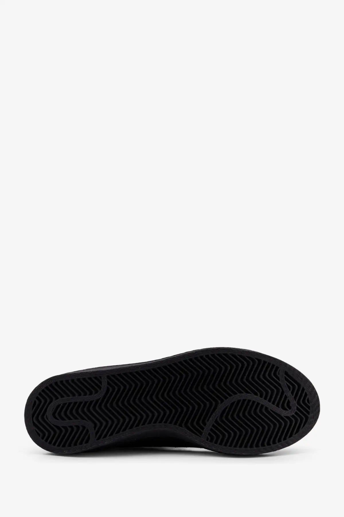 Black rubber sole with herringbone tread on adidas Originals x Willy Chavarria men’s leather sneakers black