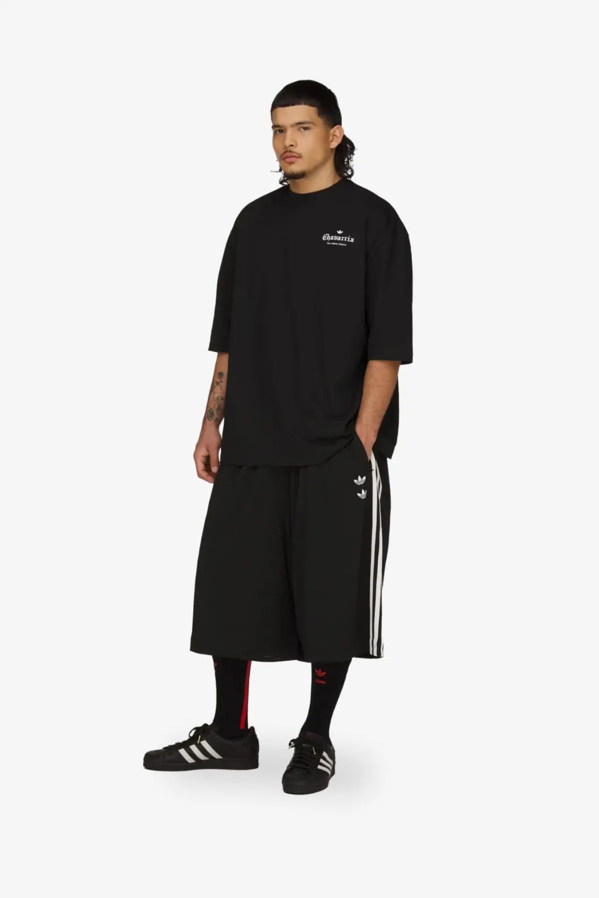 adidas Originals x Willy Chavarria Men's WC Cotton Shirt Black, view 2