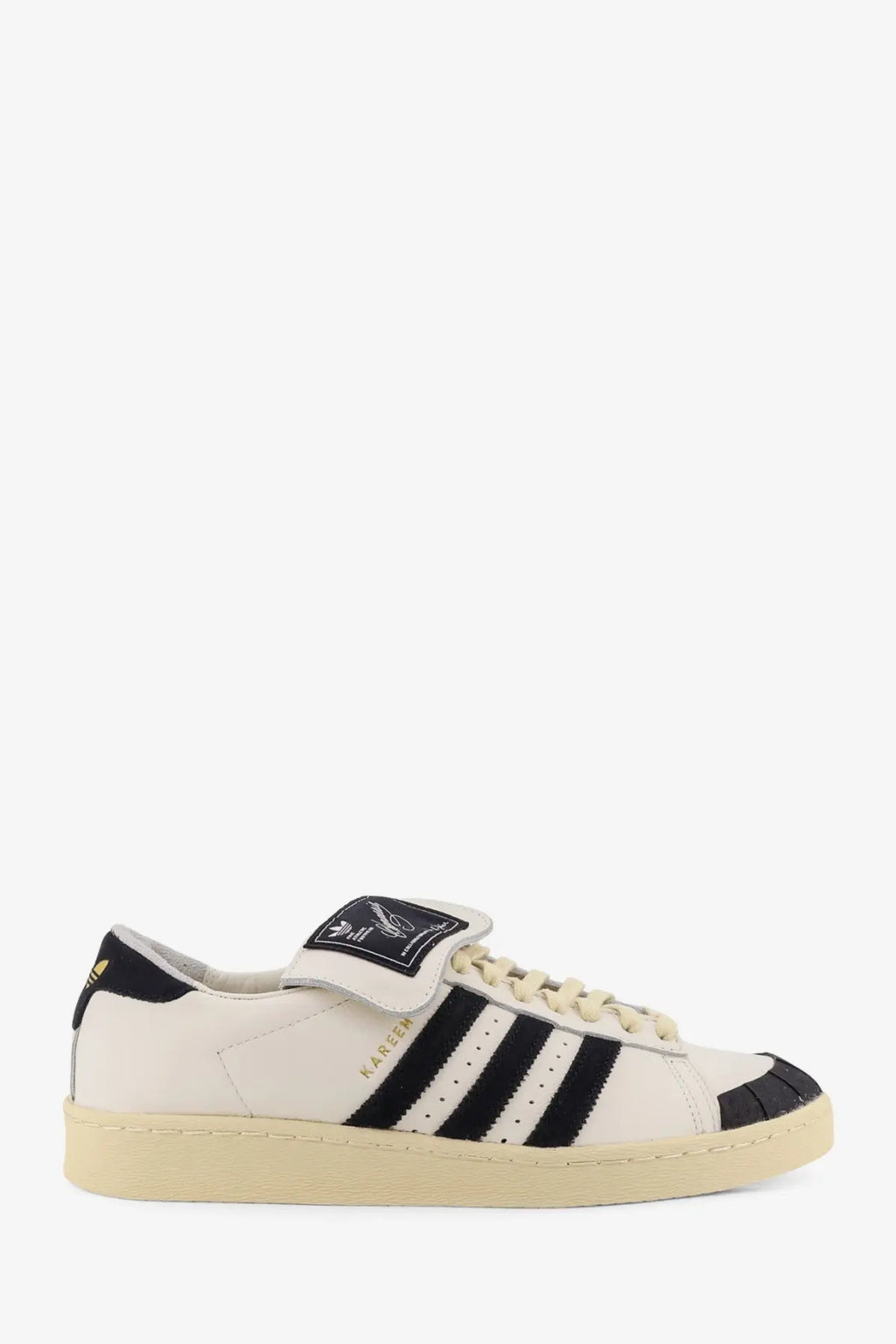 Cream Adidas X Willy Chavarria Jabbar Low sneaker with black stripes