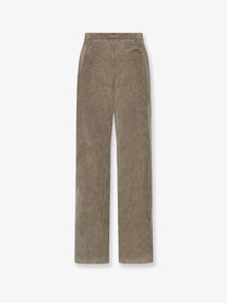 The Row Women's Adler Corduroy Trousers Beige