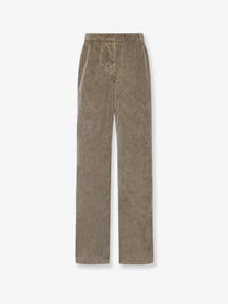 The Row Women's Adler Corduroy Trousers Beige
