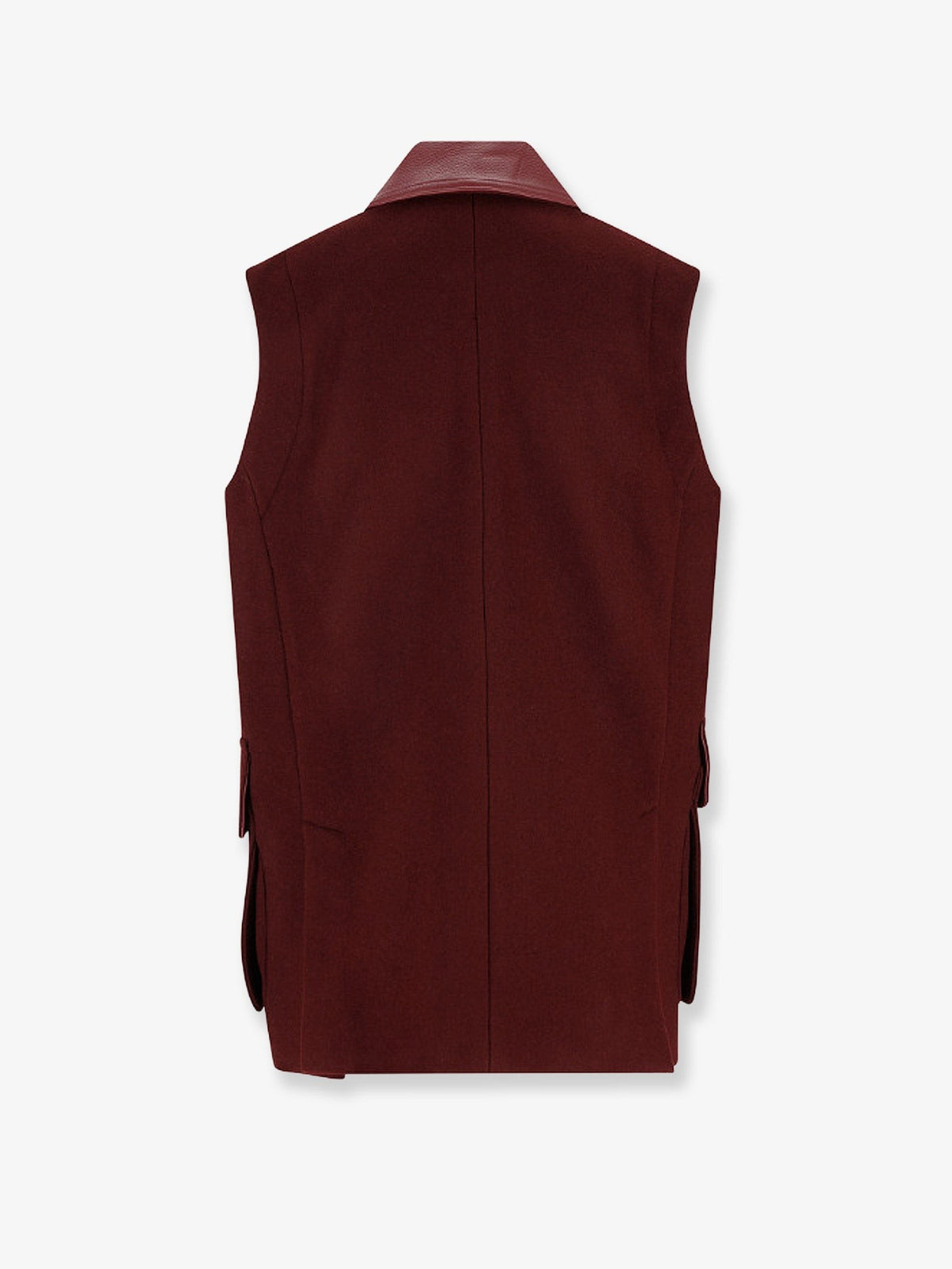 Max Mara Women's Alpaca and Cashmere Sleeveless Coat Red, view 2