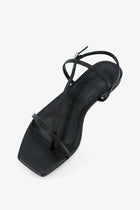 Aeyde Women's Ella Flat Leather Sandals Black, view 4