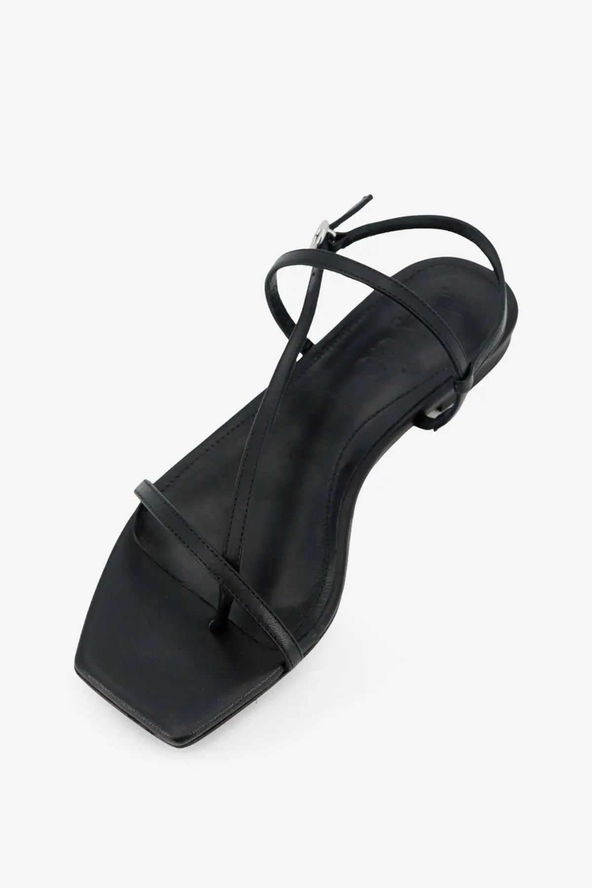 Aeyde Women's Ella Flat Leather Sandals Black, view 4