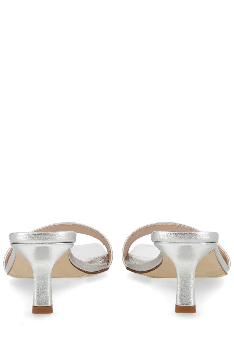 Aeyde Women's Heeled Gilly Sandals Silver, view 4