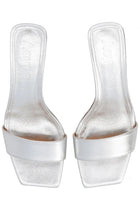 Aeyde Women's Heeled Gilly Sandals Silver, view 5