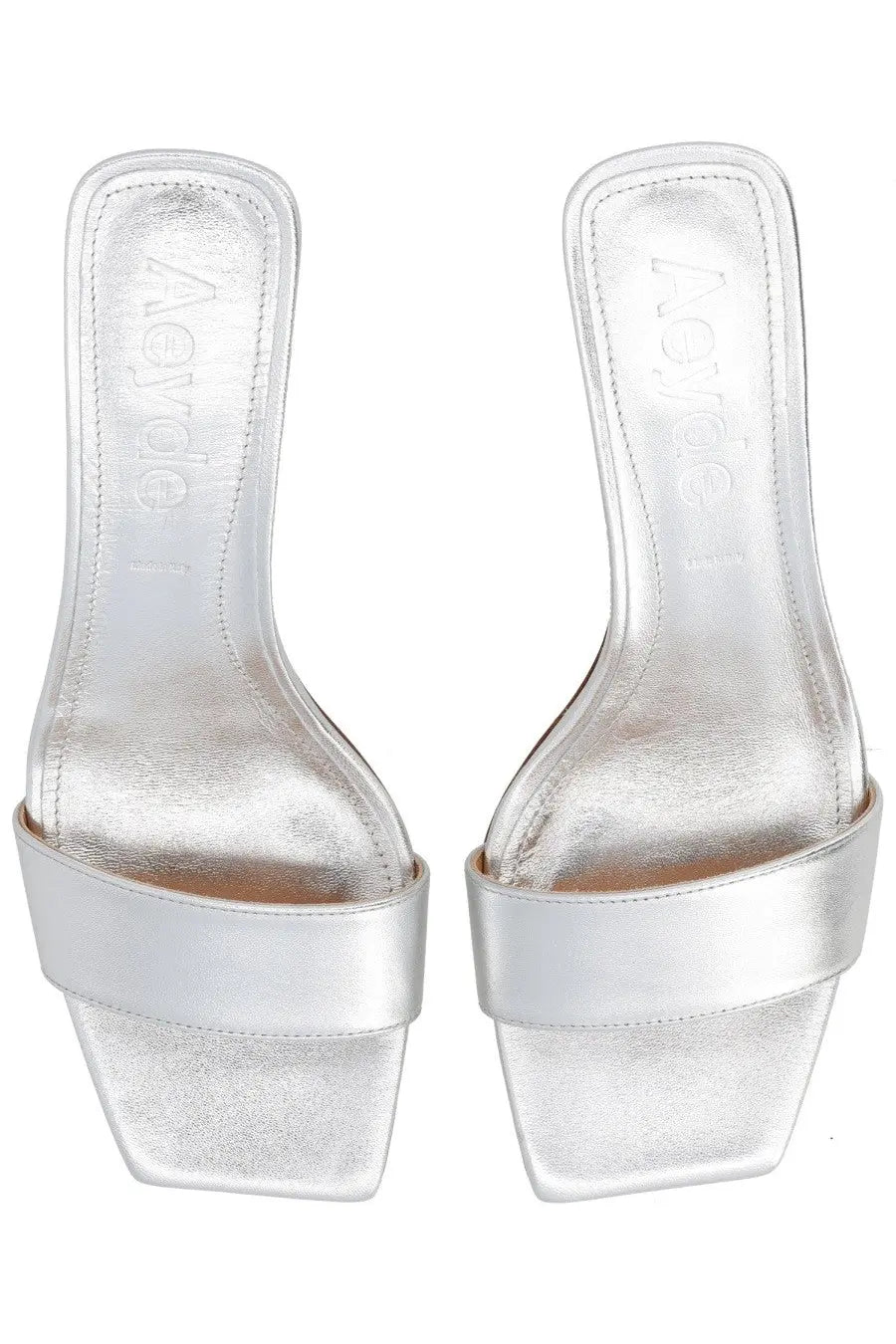 Aeyde Women's Heeled Gilly Sandals Silver, view 5