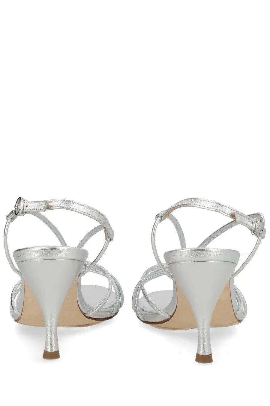 Aeyde Women's Heeled Solange Sandals Silver, view 4
