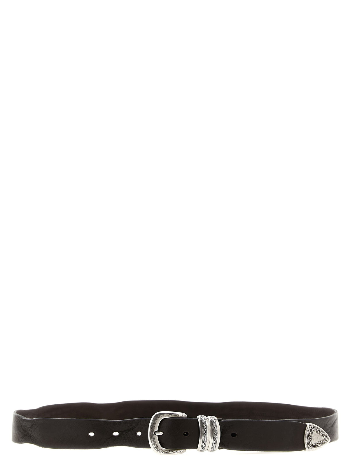 Zerbini Claudio Aged Leather Belt Brown