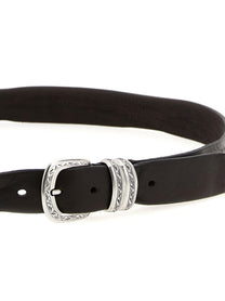 Zerbini Claudio Aged Leather Belt Brown