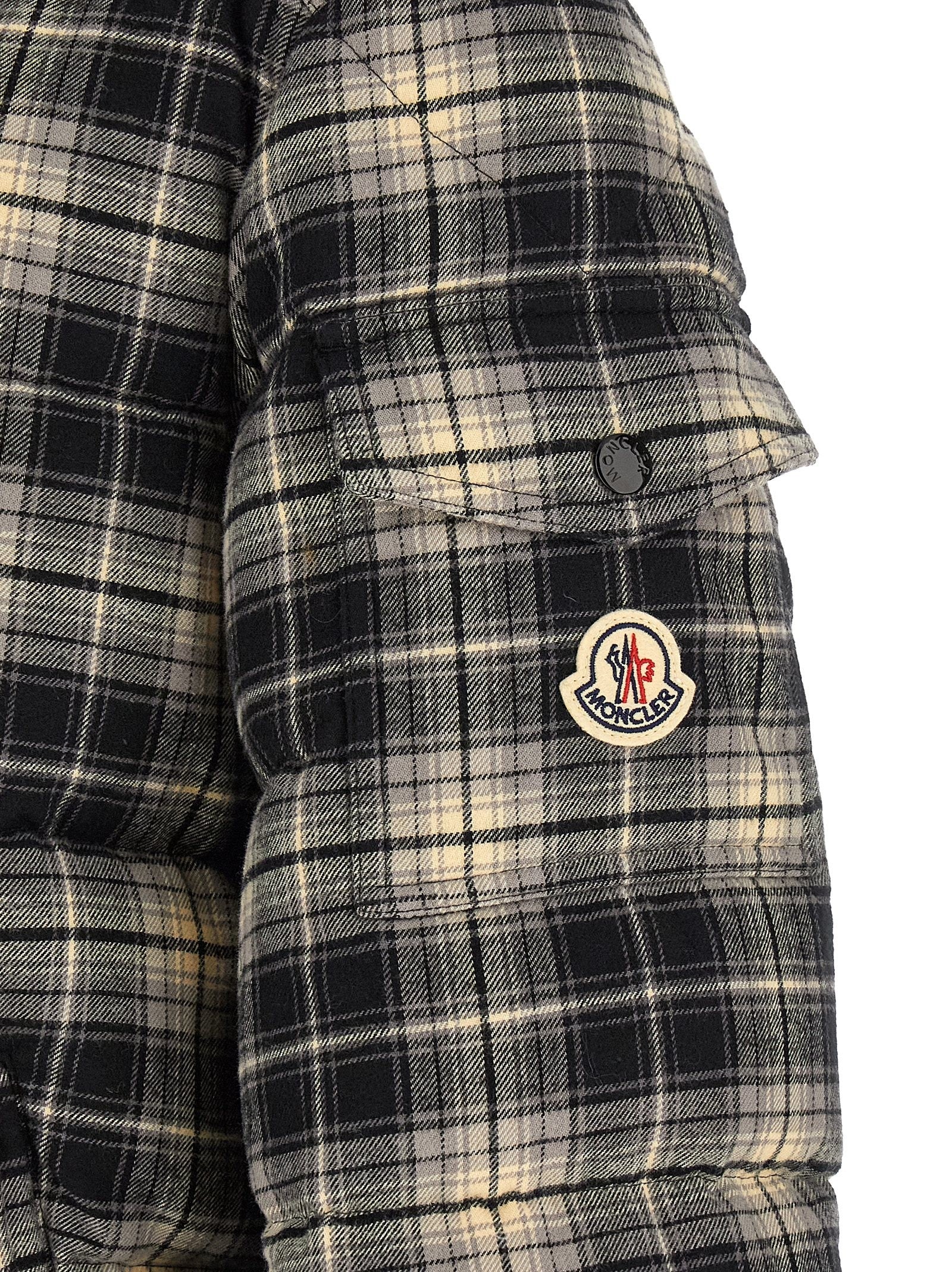 Moncler Airor Check Down Jacket Gold