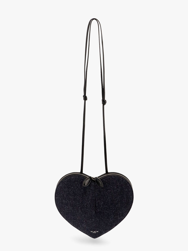 ALAIA - Le Coeur Denim And Leather Shoulder Bag - Home->Woman->Bags->Shoulder bags