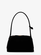 ALAÏA Women's Le Bouledogue Nubuck Shoulder Bag Black, view 3