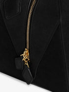 ALAÏA Women's Le Bouledogue Nubuck Shoulder Bag Black, view 5