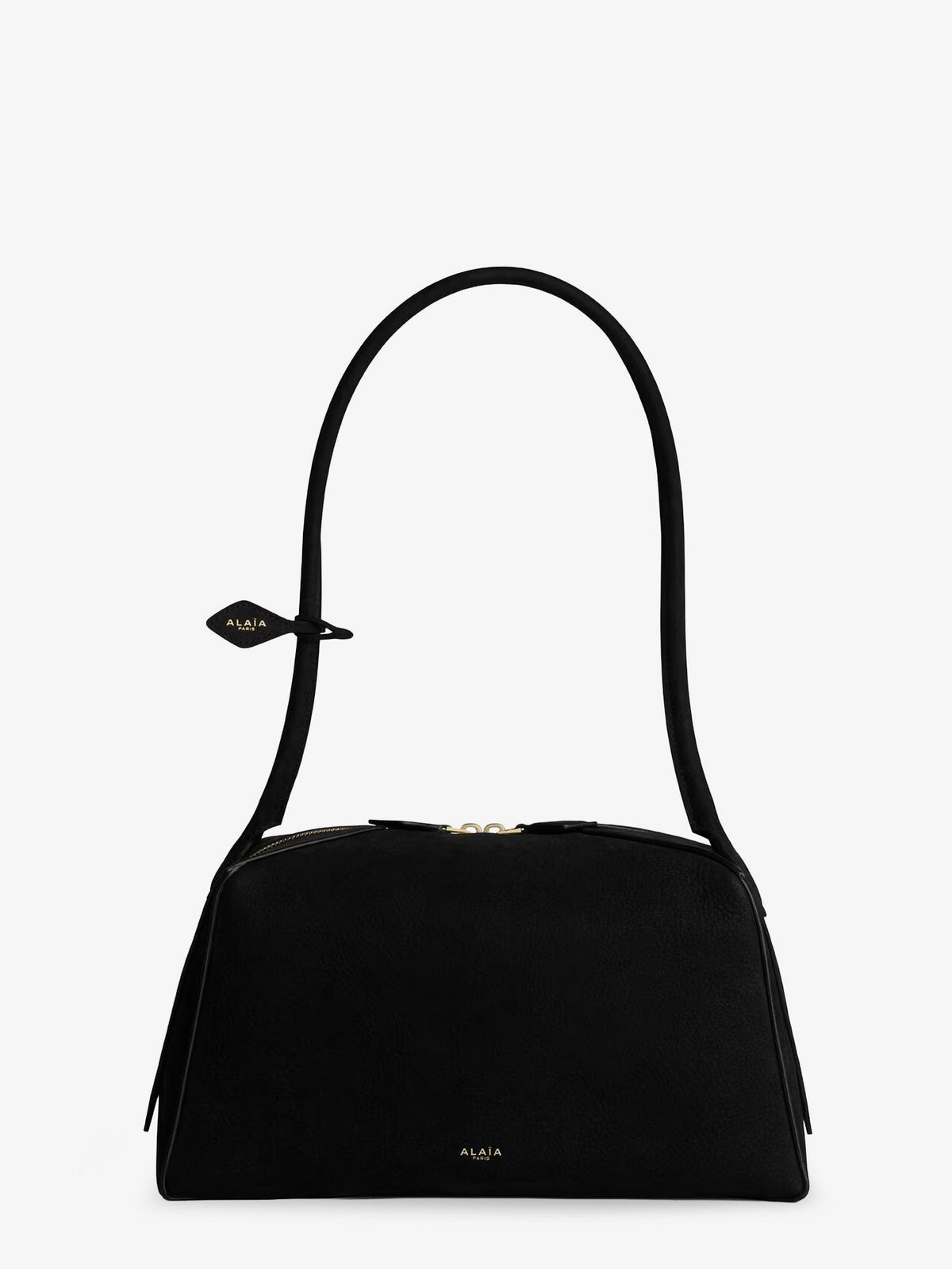 ALAÏA Women's Le Bouledogue Nubuck Shoulder Bag Black