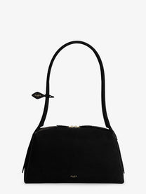 ALAÏA Women's Le Bouledogue Nubuck Shoulder Bag Black