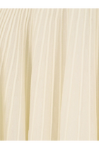 ALAÏA Women's Long Wool Dress White, view 5
