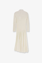 ALAÏA Women's Long Wool Dress White