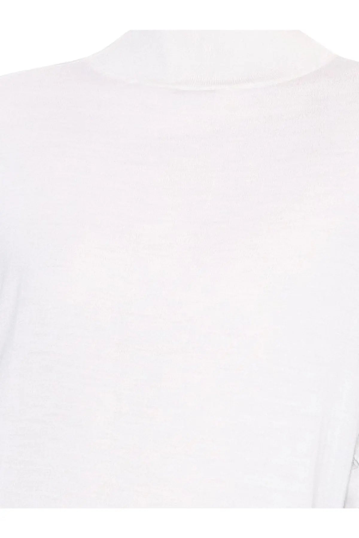 ALAÏA Women's Peplum Virgin Wool Sweater White, view 5