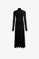 ALAÏA Women's Viscose Long Heart Dress Black