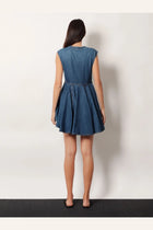 ALAÏA Women's Wrap Denim Dress Black, view 3
