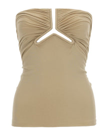 Rick Owens Women's Alannah Prong Bustier Top Beige