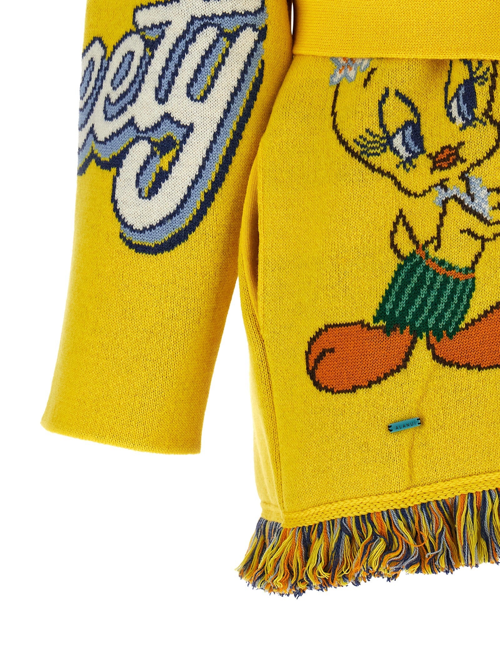 Alanui Alanui Looney Tunes Hula Tweety Cardigan Yellow