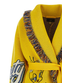 Alanui Alanui Looney Tunes Hula Tweety Cardigan Yellow