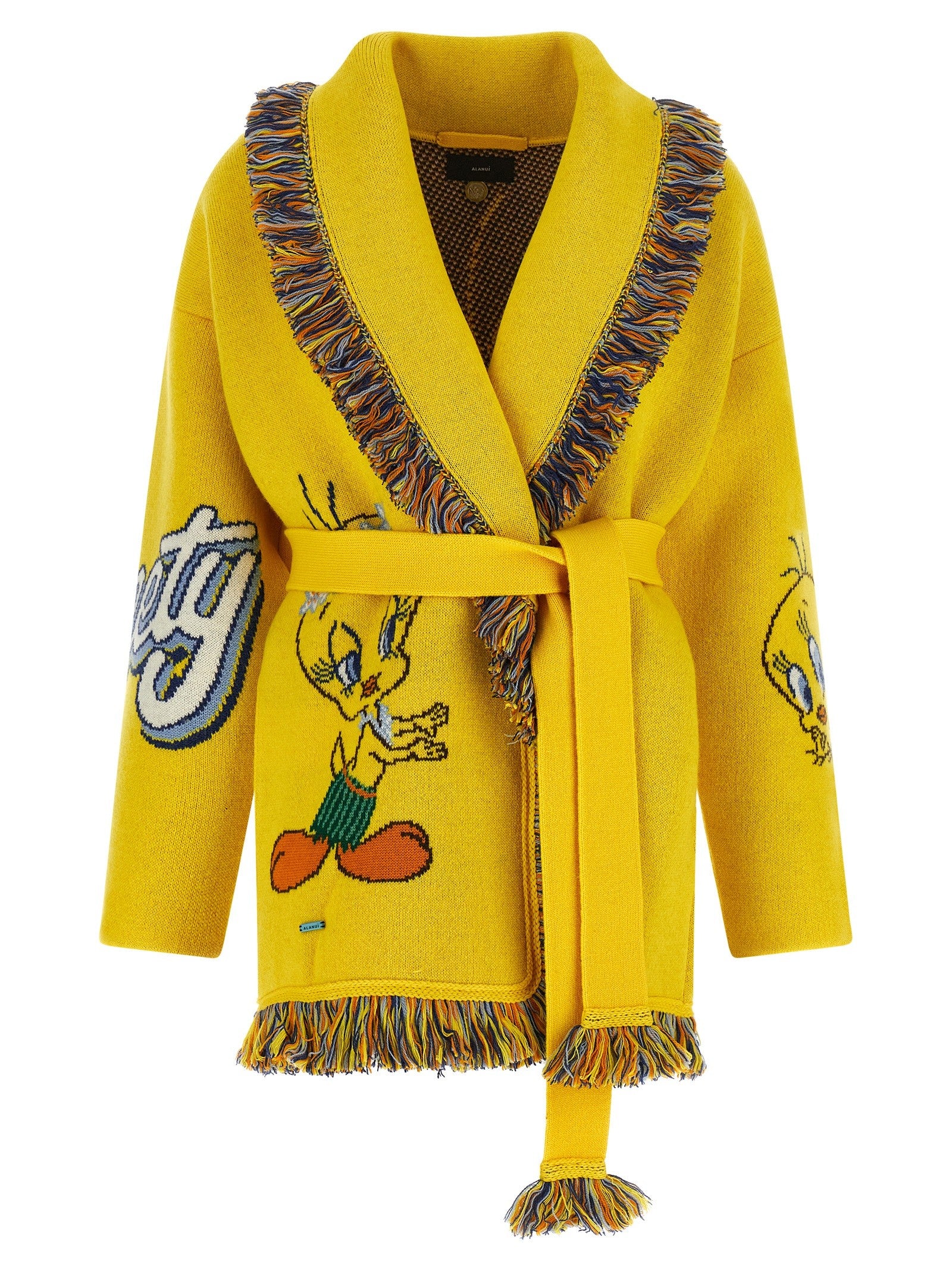 Alanui Alanui Looney Tunes Hula Tweety Cardigan Yellow