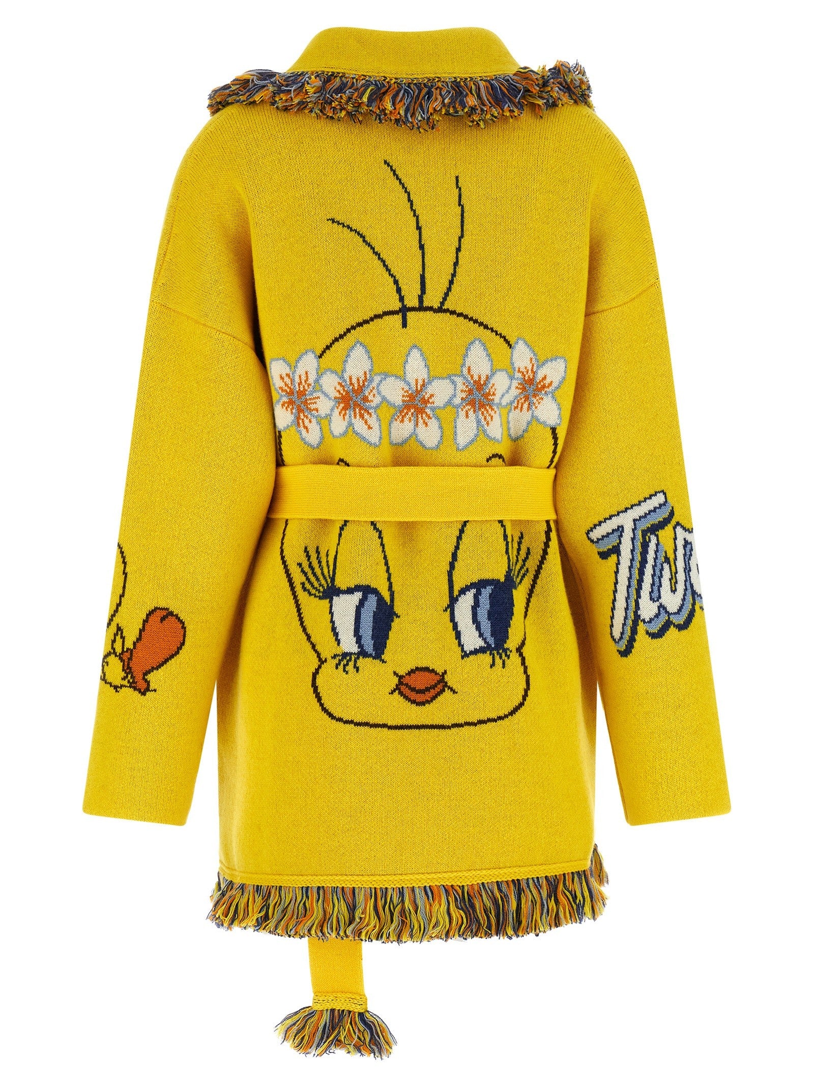Alanui Alanui Looney Tunes Hula Tweety Cardigan Yellow