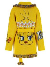 Alanui Alanui Looney Tunes Hula Tweety Cardigan Yellow