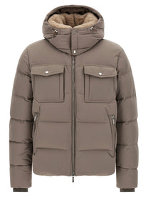 MooRER Alarick Bomber Jacket Acqua Line Grey