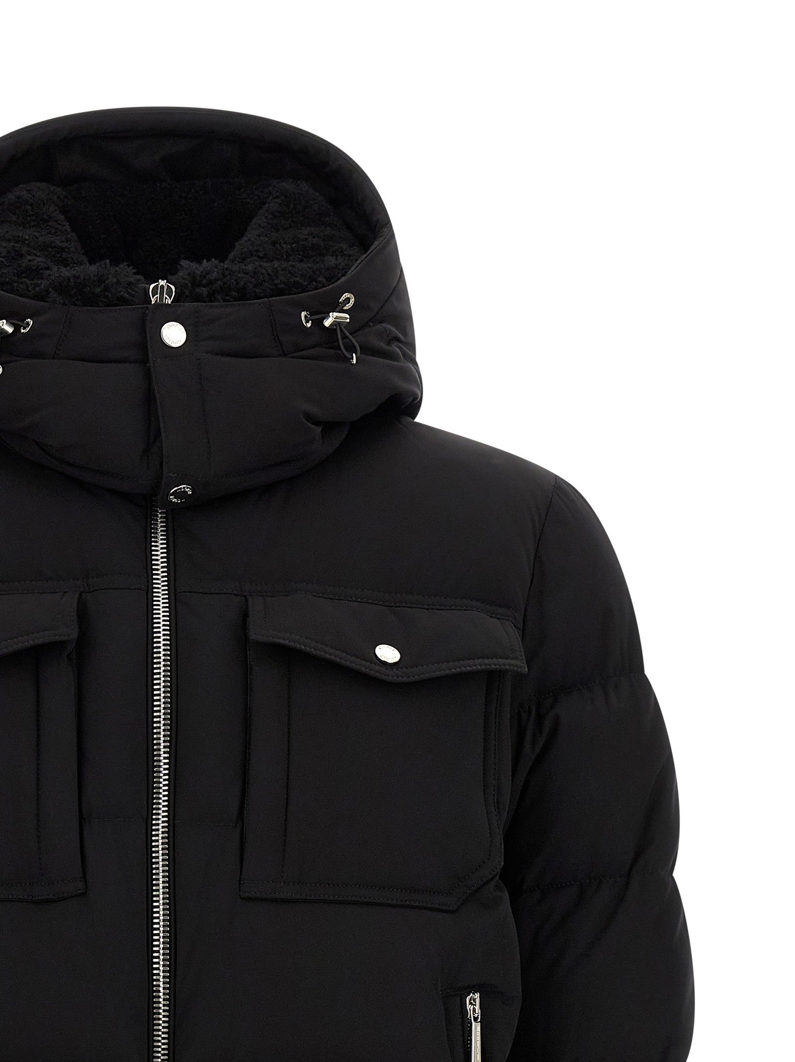 MooRER Alarick Bomber Jacket Acqua Line Black