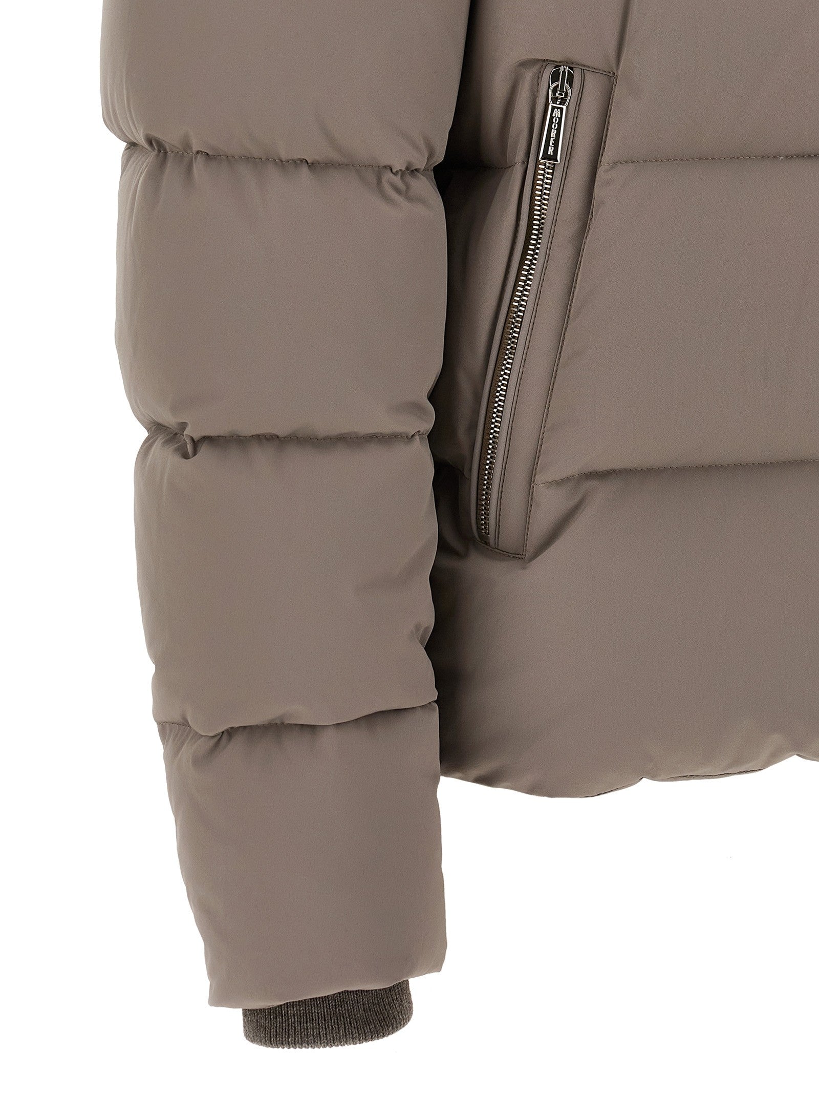 MooRER Alarick Bomber Jacket Acqua Line Grey