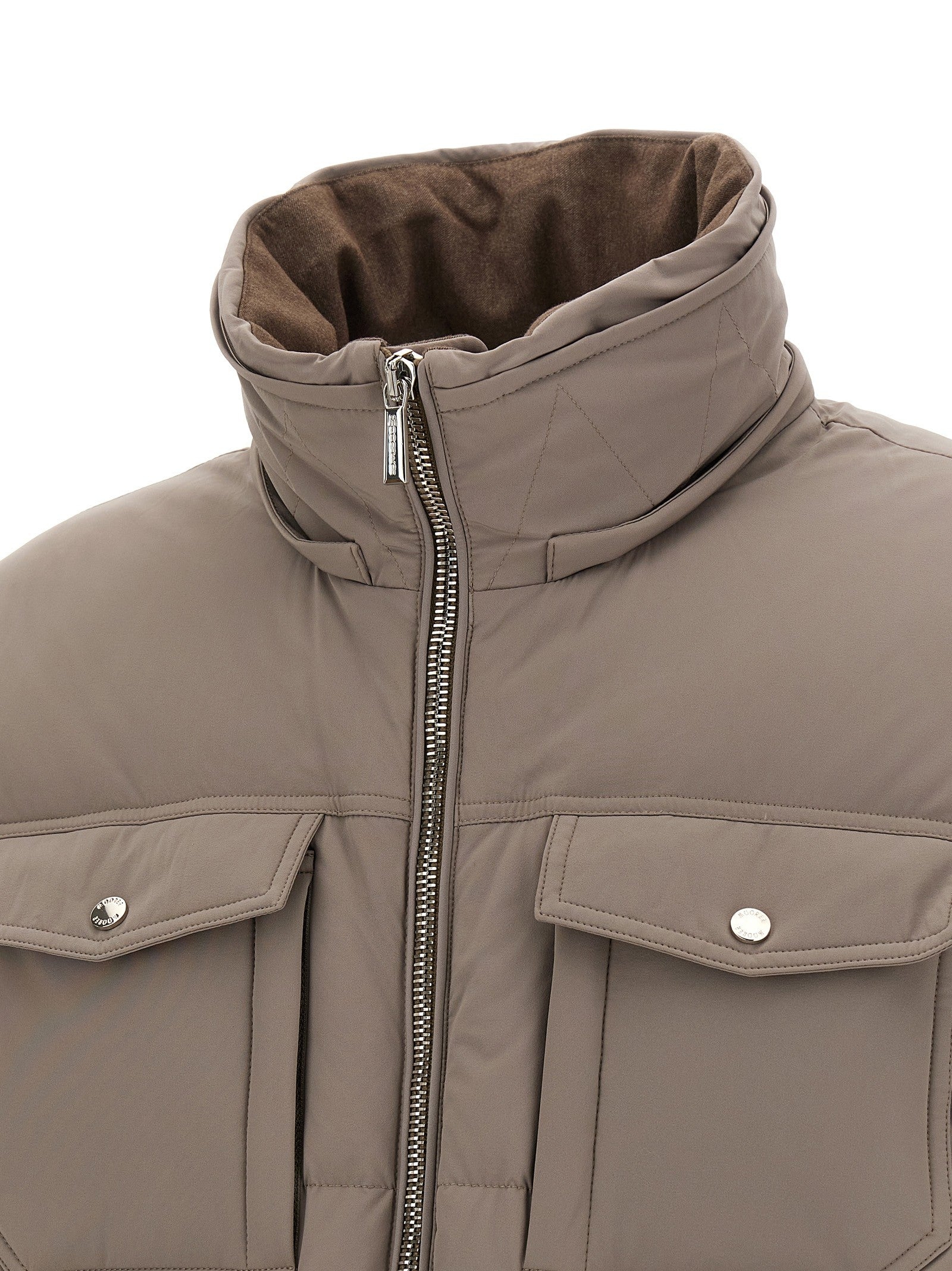 MooRER Alarick Bomber Jacket Acqua Line Grey