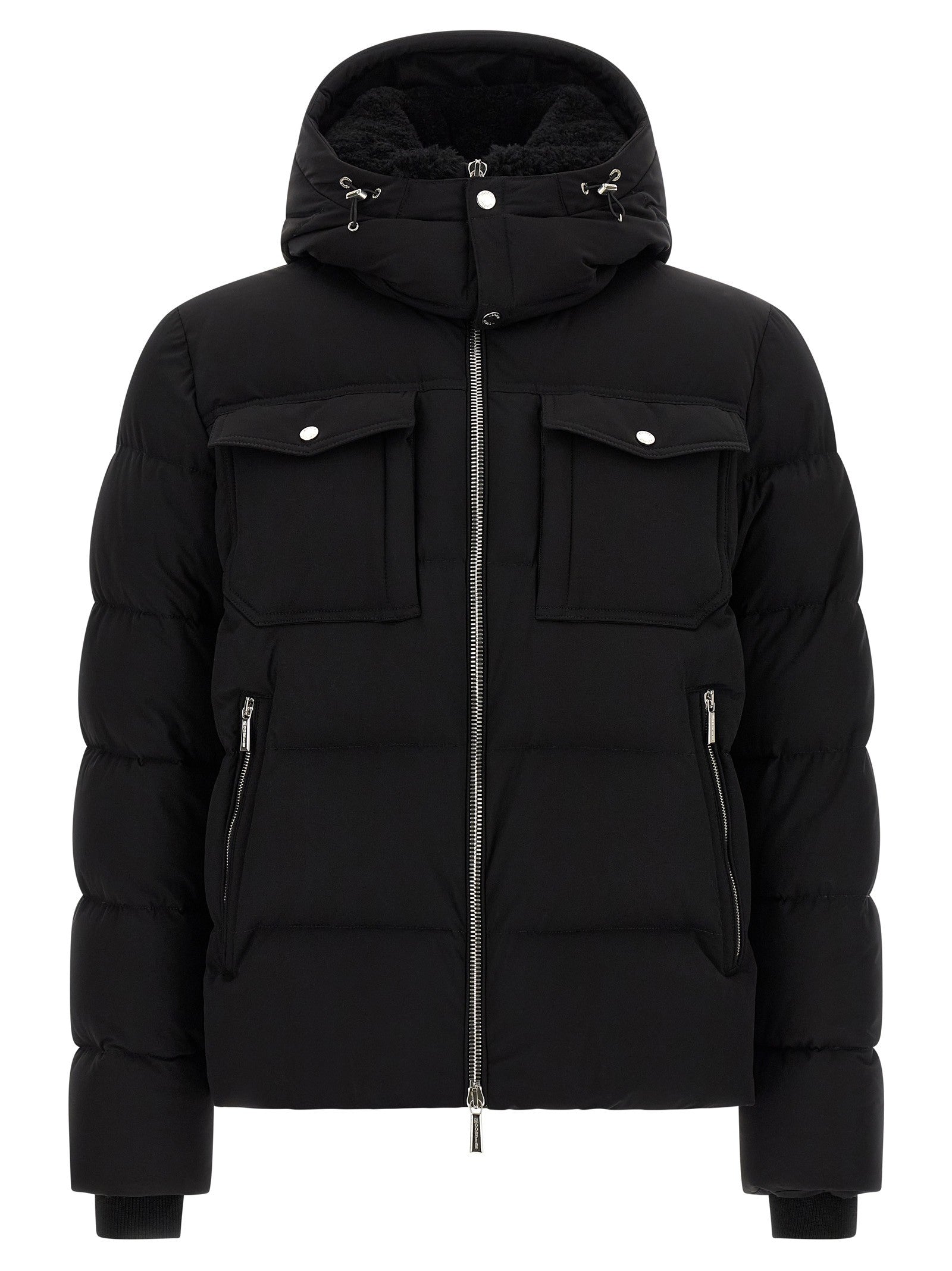 MooRER Alarick Bomber Jacket Acqua Line Black