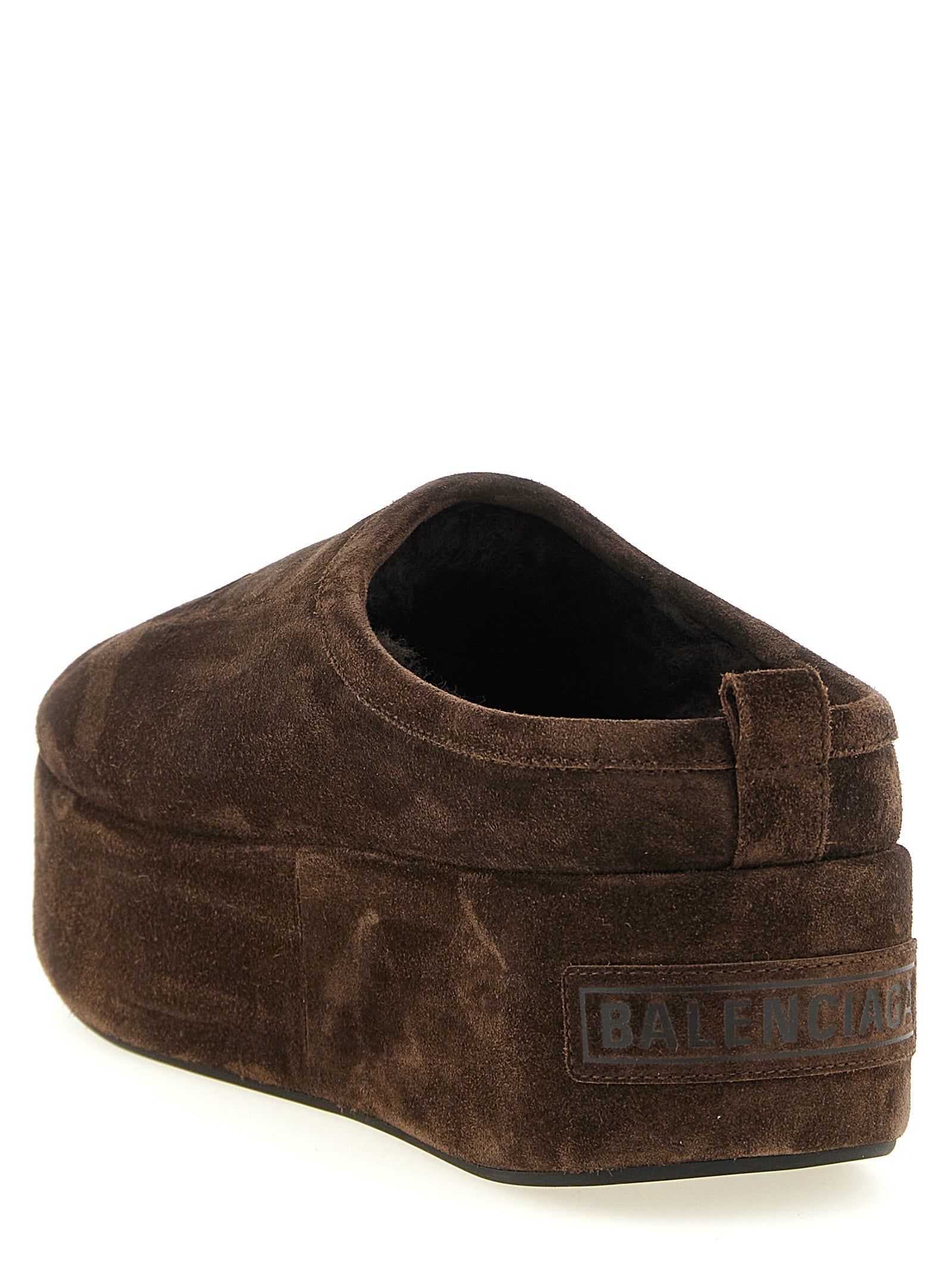 Balenciaga Alaska Platform Mules Brown
