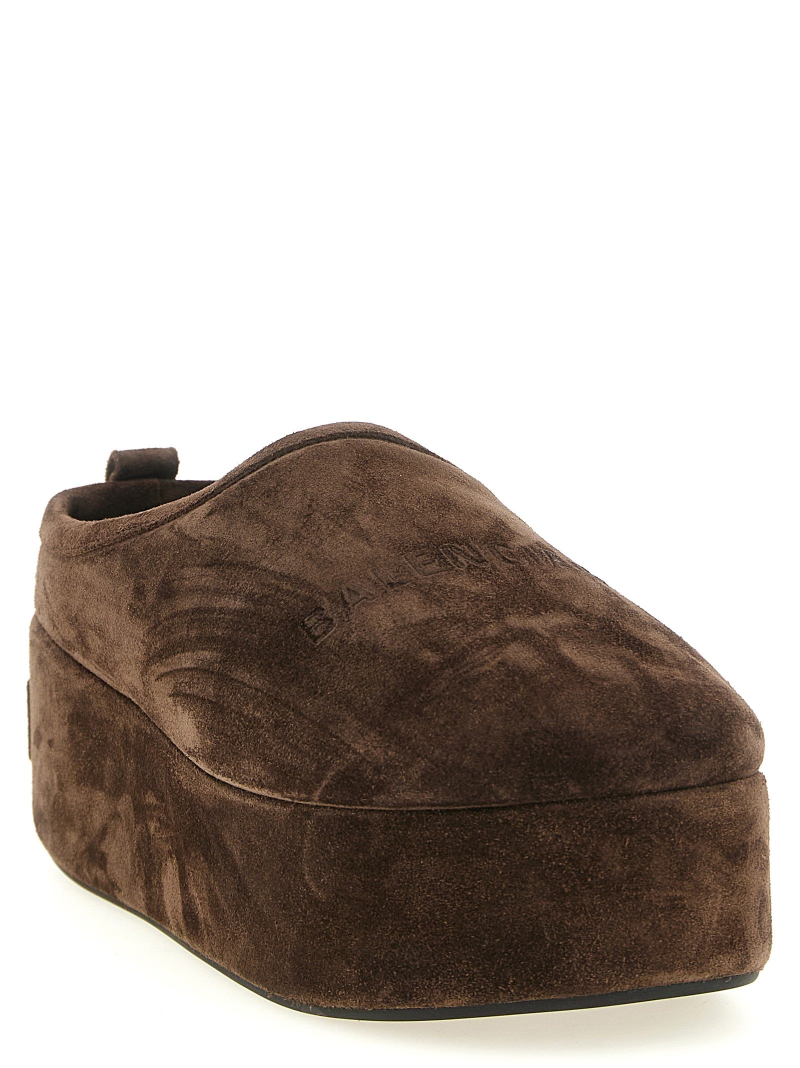 Balenciaga Alaska Platform Mules Brown