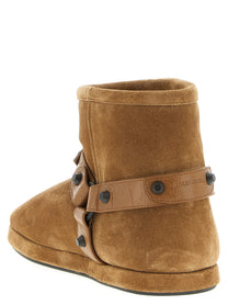 Balenciaga Alaska Soft Ankle Boots Beige