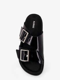 Alohas Women's Alba Low Leather Sandals Black