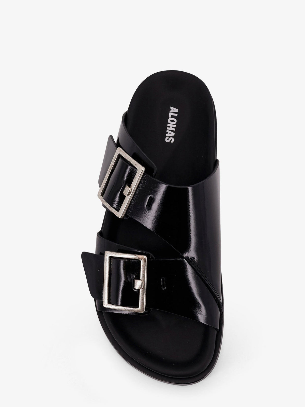 Alohas Women's Alba Low Leather Sandals Black
