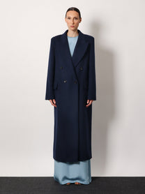 Max Mara Women's Albania Max Mara Sfilata Virgin Wool and Cashmere Coat Blue