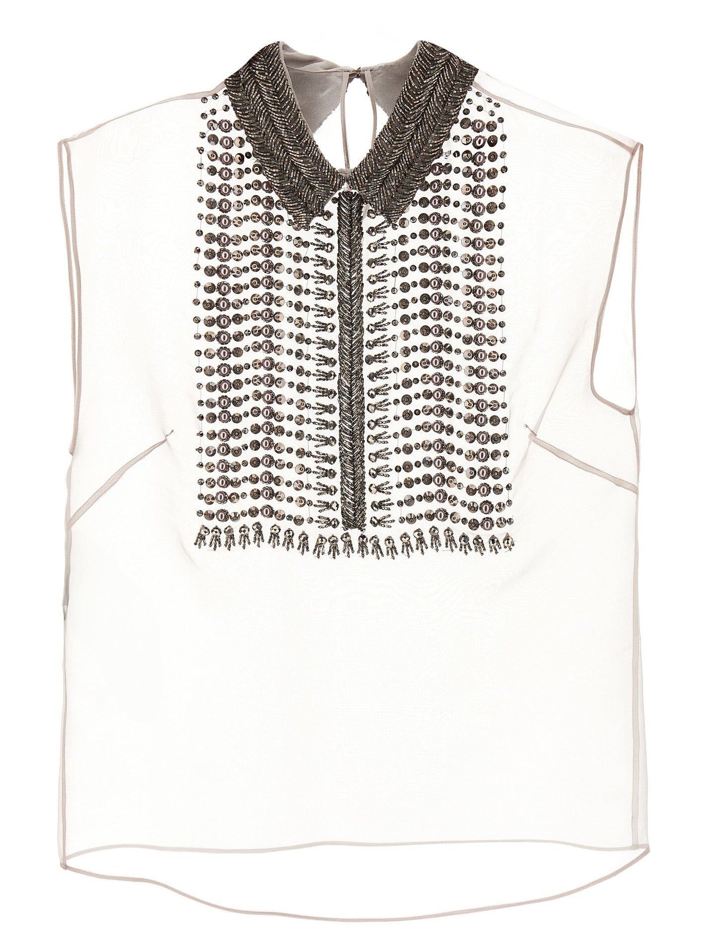 ALBERTA FERRETTI - ALBERTA FERRETTI - Beaded chiffon top - Women’s Tops
