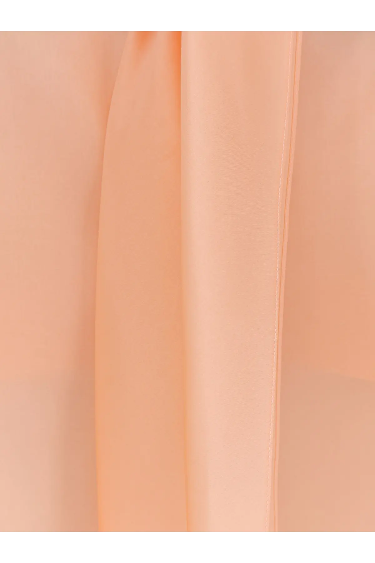 Alberta Ferretti women’s pink silk cape made of soft peach-colored lightweight fabric with smooth glossy texture