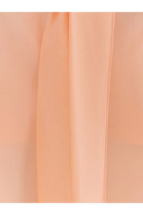 Alberta Ferretti women’s pink silk cape made of soft peach-colored lightweight fabric with smooth glossy texture