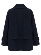 Alberto Biani Caban Coat Blue, view 2