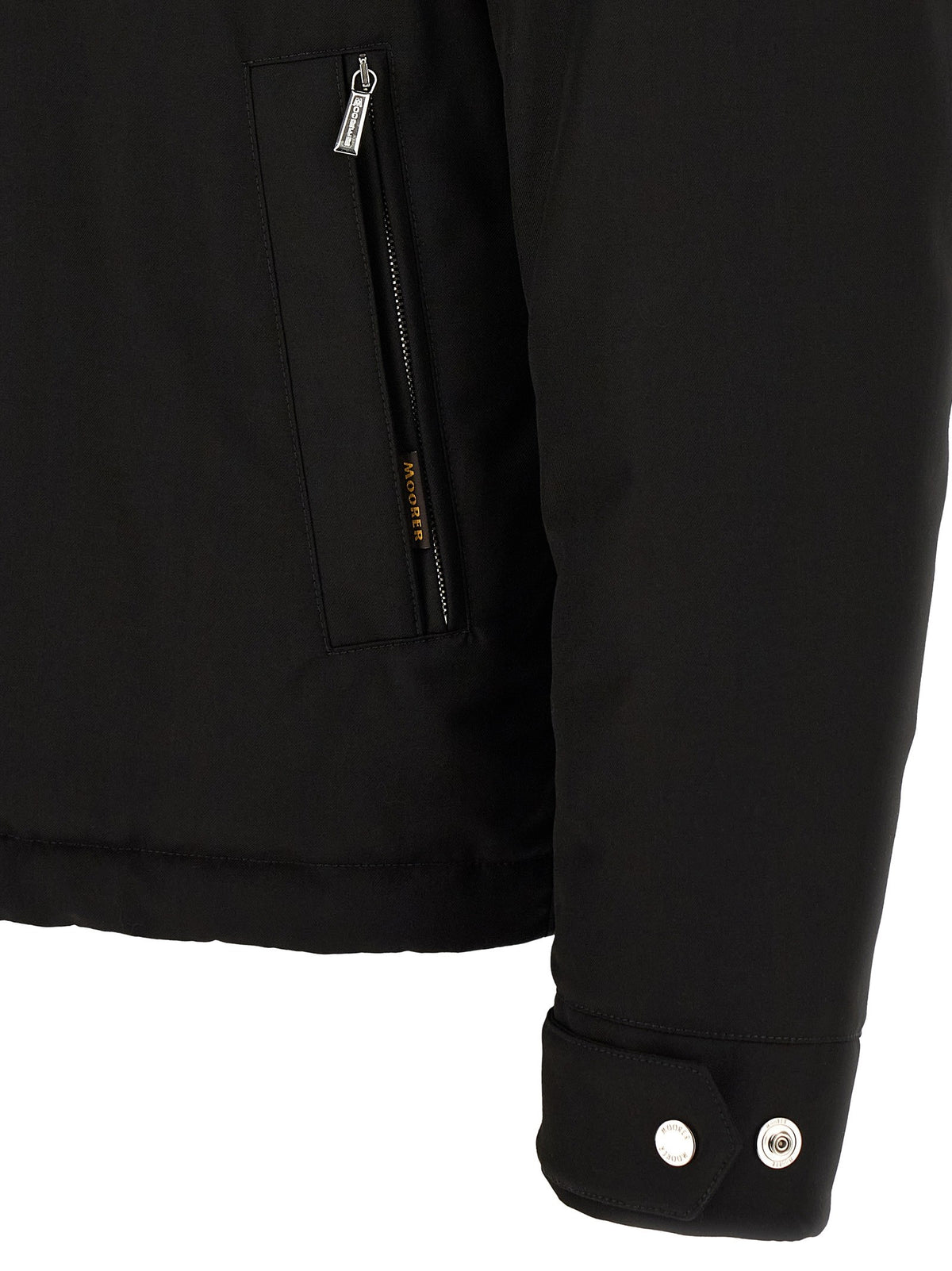 MooRER Albini Down Jacket Acqua Line Black