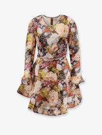 Zimmermann Women's Alchemy Linen and Silk Dress Pink