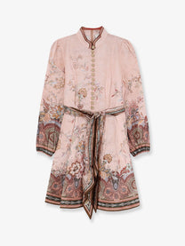 Zimmermann Women's Alchemy Linen Dress Blue