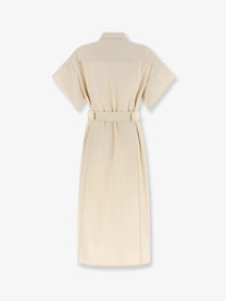 Pinko Women's Alesha Chemisier Cotton Dress Beige Pinko